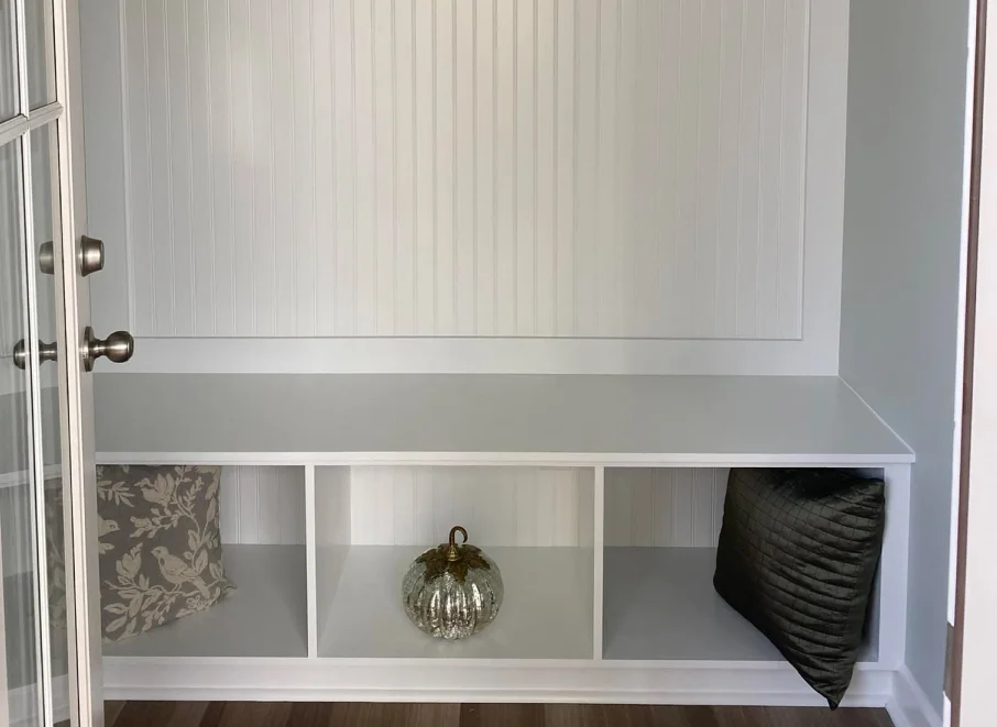 Interior home improvements in the Northshore Louisiana including trim, shelving, and lighting upgrades