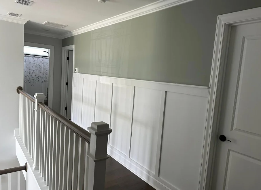 Interior home improvements in the Northshore Louisiana including trim, shelving, and lighting upgrades