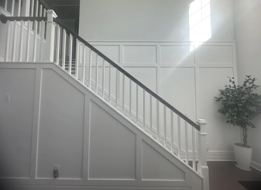 Interior home improvements in the Northshore Louisiana including trim, shelving, and lighting upgrades
