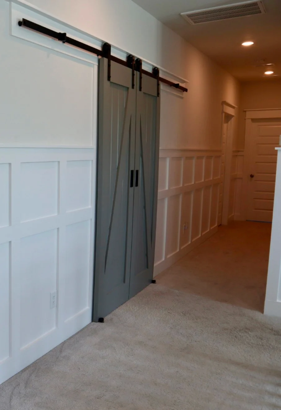 Interior home improvements in the Northshore Louisiana including trim, shelving, and lighting upgrades