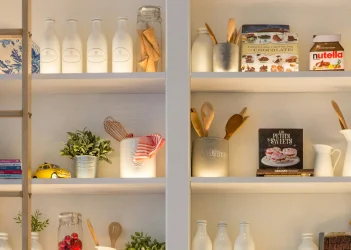 Interior home improvements in the Northshore Louisiana including trim, shelving, and lighting upgrades