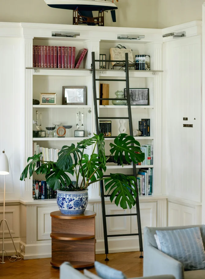 Interior home improvements in the Northshore Louisiana including trim, shelving, and lighting upgrades